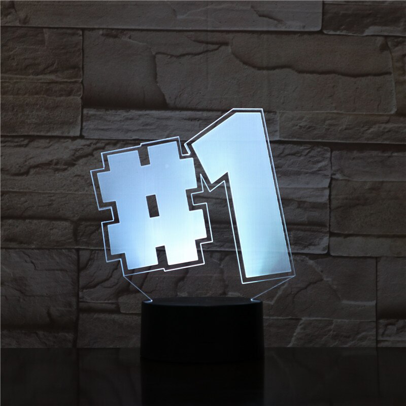 Number 1 3D Lamp