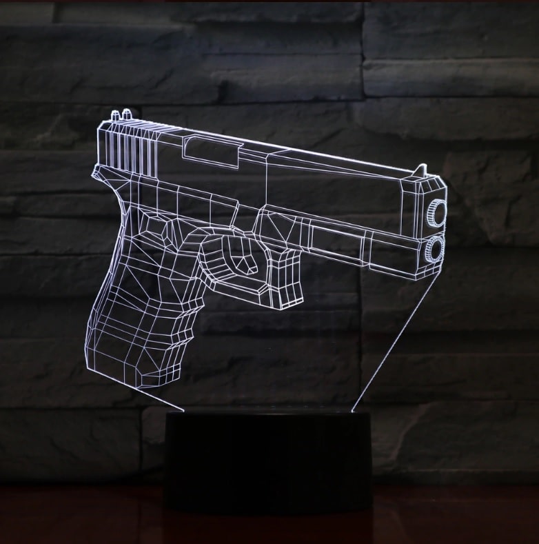 Gun 3D Lamp