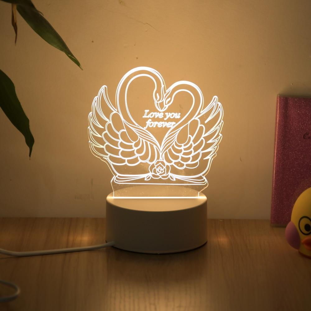Swan 3D Lamp