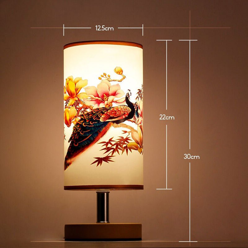 Round Japanese Scandinavian Bedside Lamp