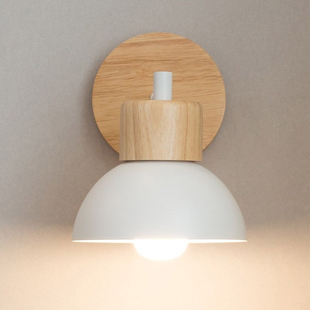 Retro Wooden Bedside Lamp