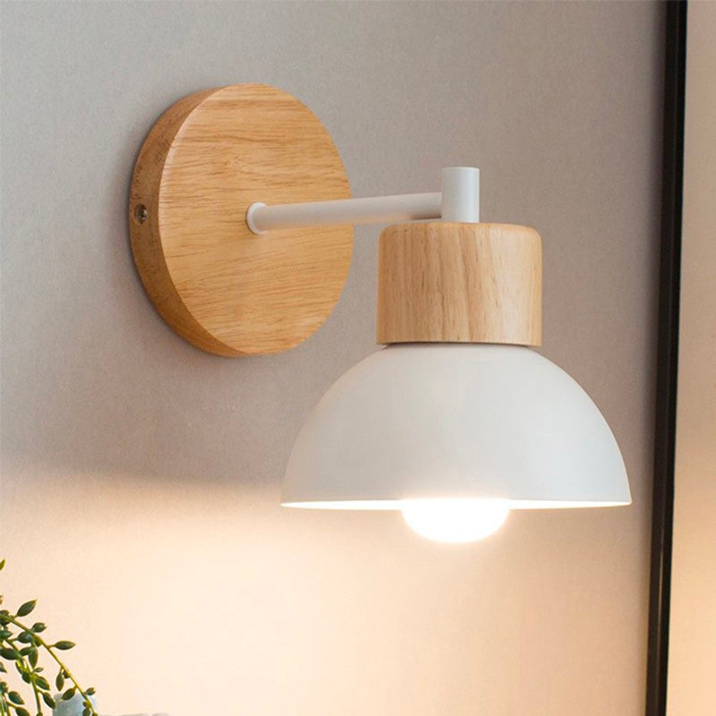 Retro Wooden Bedside Lamp