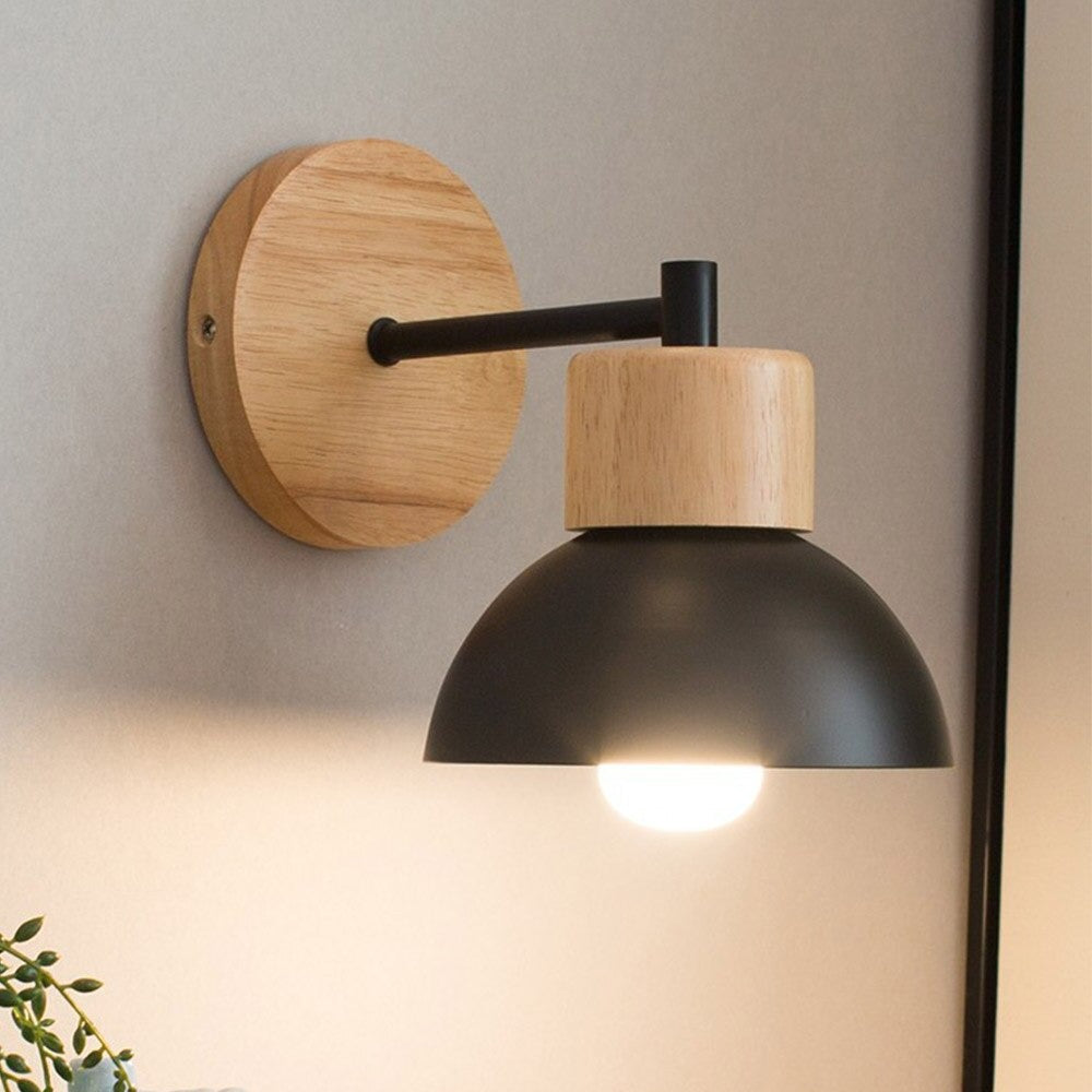 Retro Wooden Bedside Lamp
