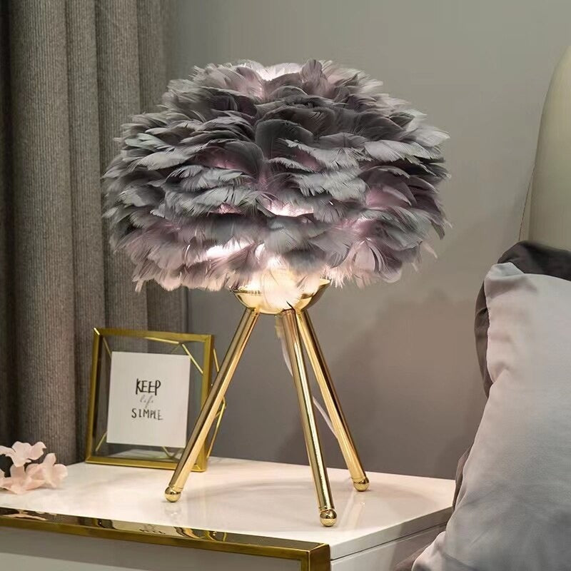 Swan Feather Bedside Lamp