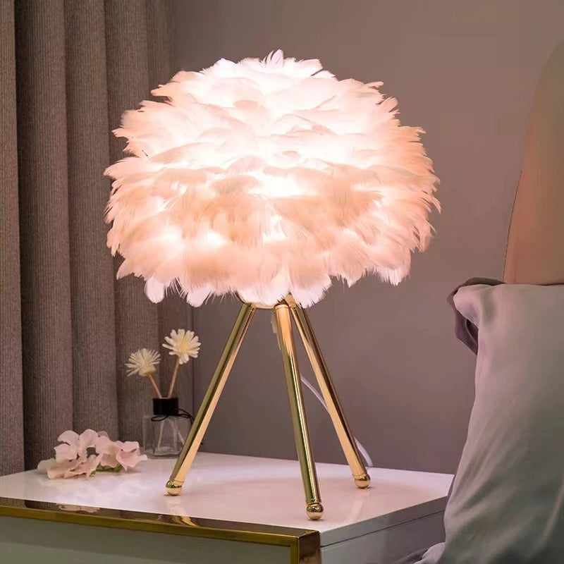 Swan Feather Bedside Lamp