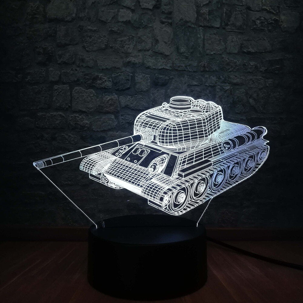 Tank 3D Lamp