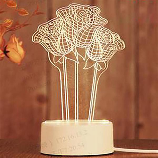 Roses 3D Lamp