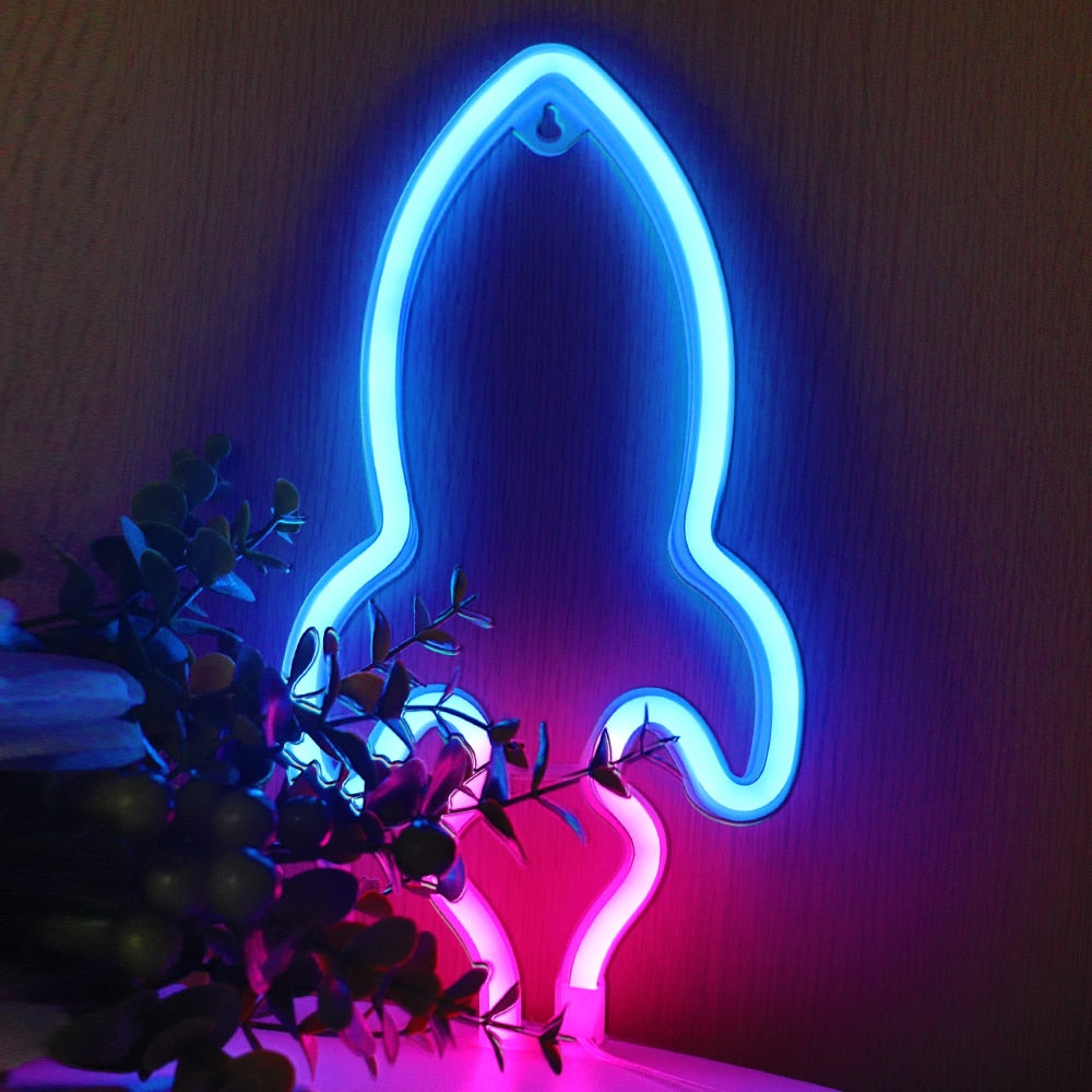 Space Rocket Neon