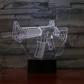 Submachine Gun 3D Lamp