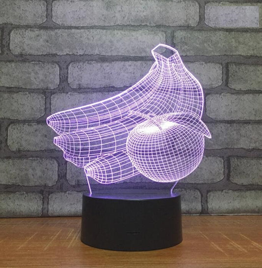 Banana and Apple Lamp