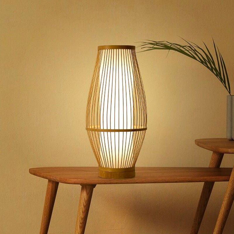 Bamboo Lantern Bedside Lamp