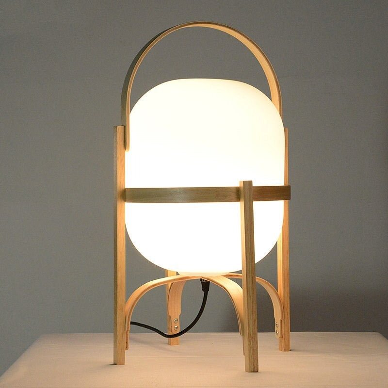 Japanese Wooden Bedside Lamp