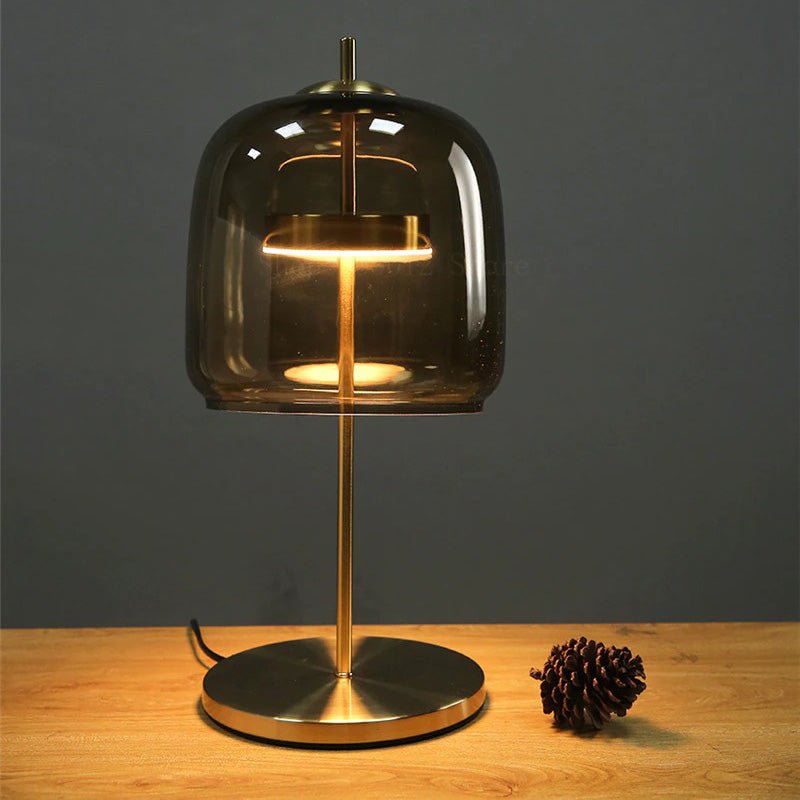 Glass Shade Bedside Lamp