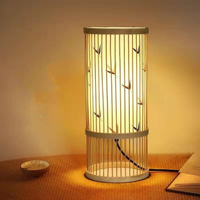 Japanese Bamboo Bedside Lamp