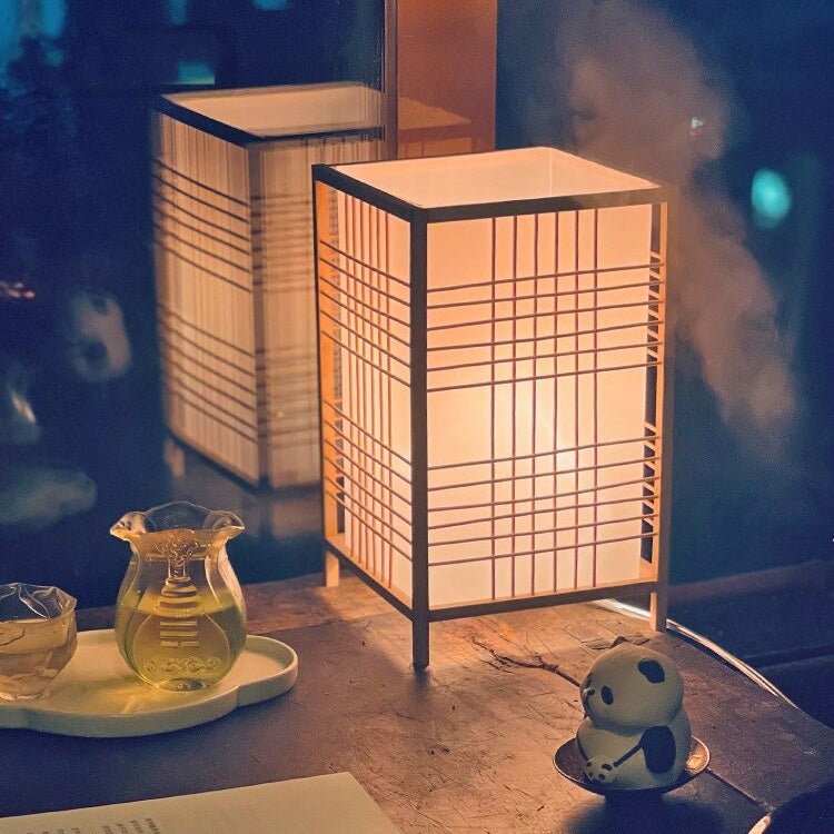 Japanese Squared Bedside Lamp