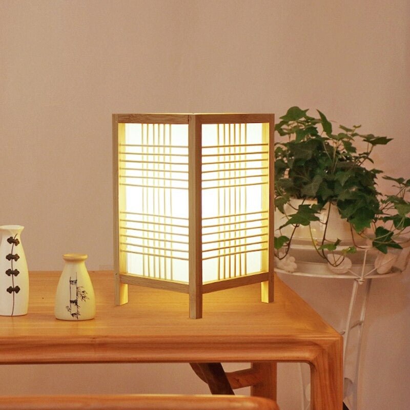 Japanese Squared Bedside Lamp