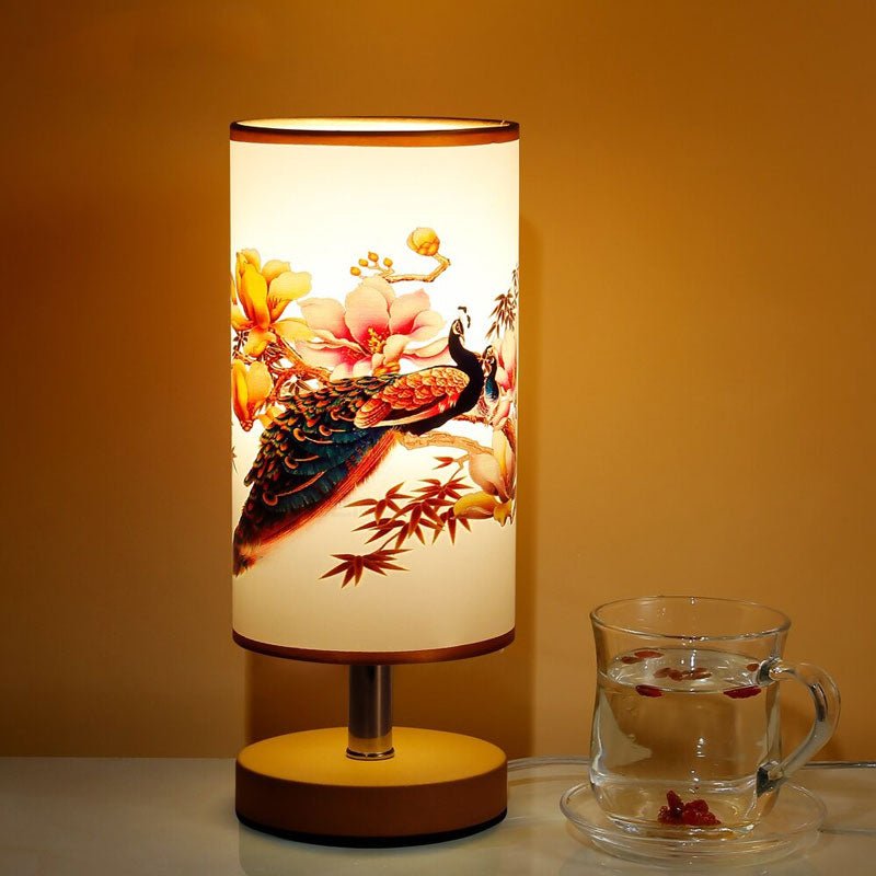 Round Japanese Scandinavian Bedside Lamp