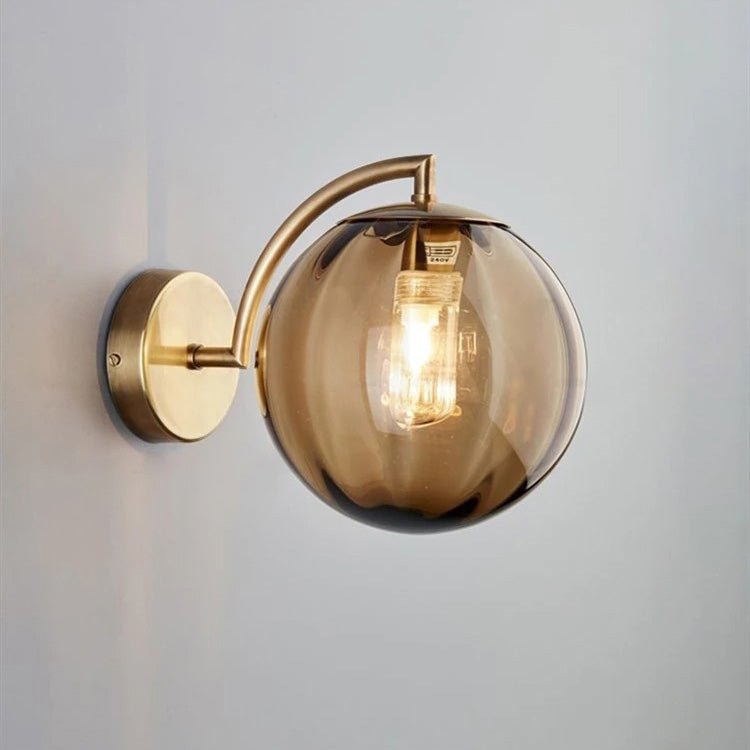 Smoked Glass Bedside Lamp