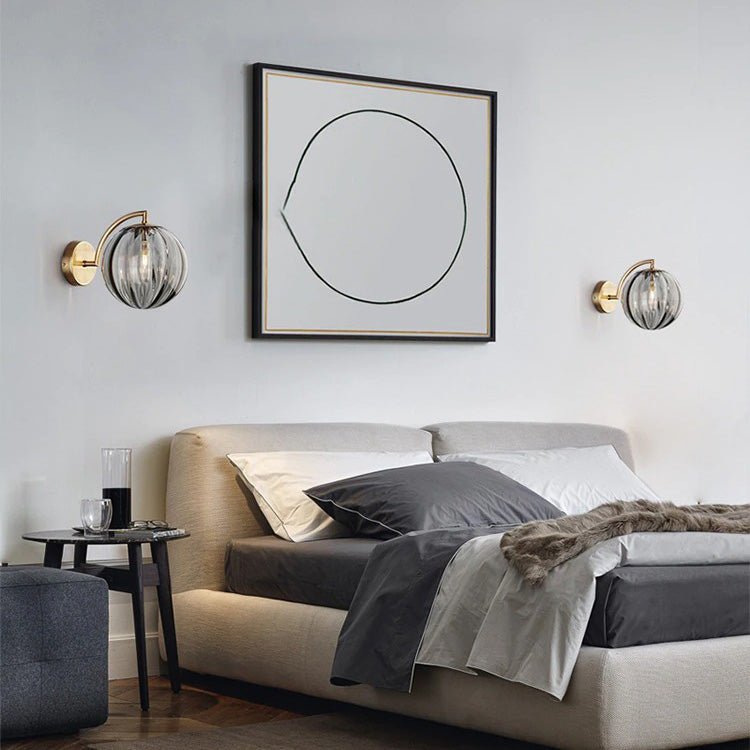 Smoked Glass Bedside Lamp