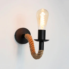 Industrial Bedside Lamp Rope Shape