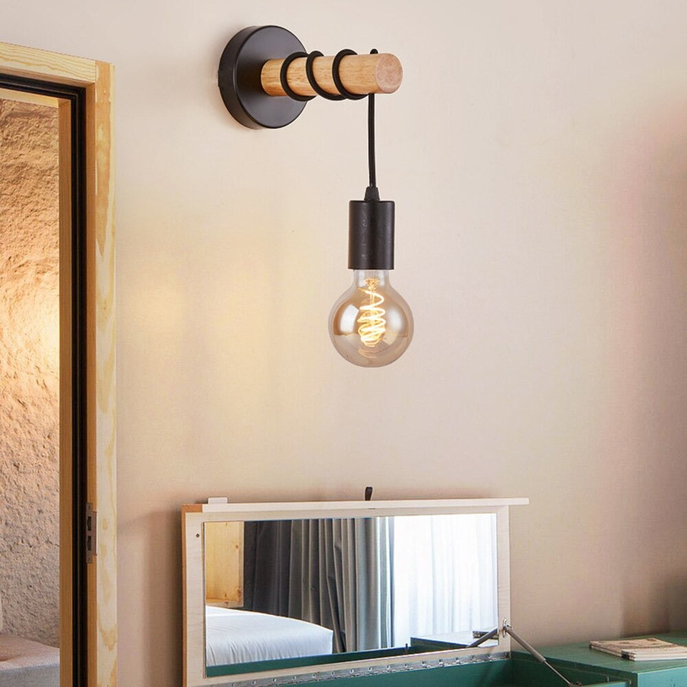 Black Industrial Wall Lamp