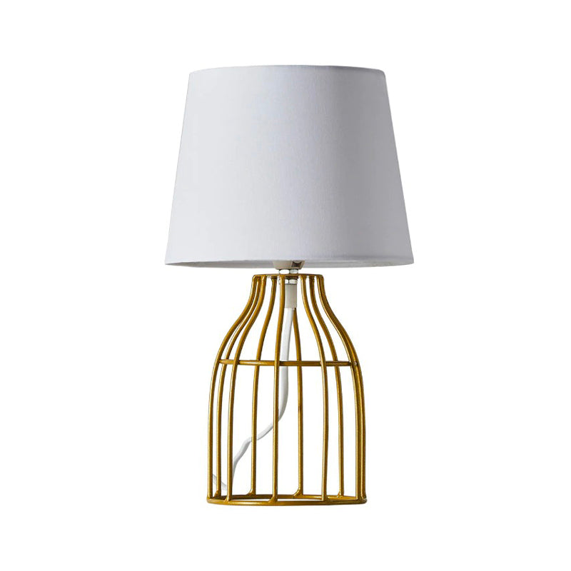 White Golden Metal Bedside Lamp