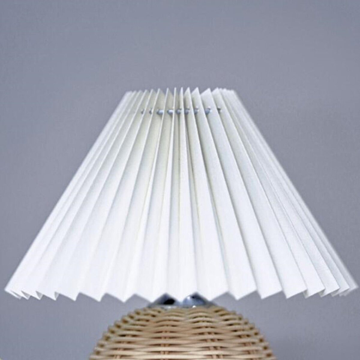 Rattan Pleated Bedside Lamp