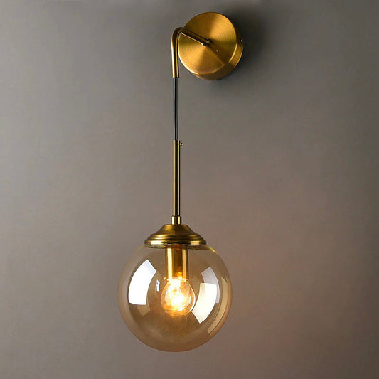 Glass Wall Hanging Bedside Lamp