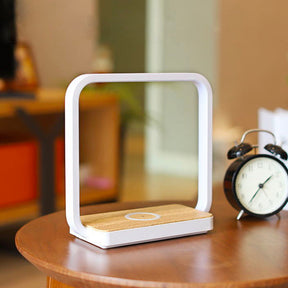 Tactile Bedside Lamp with Wireless Charger
