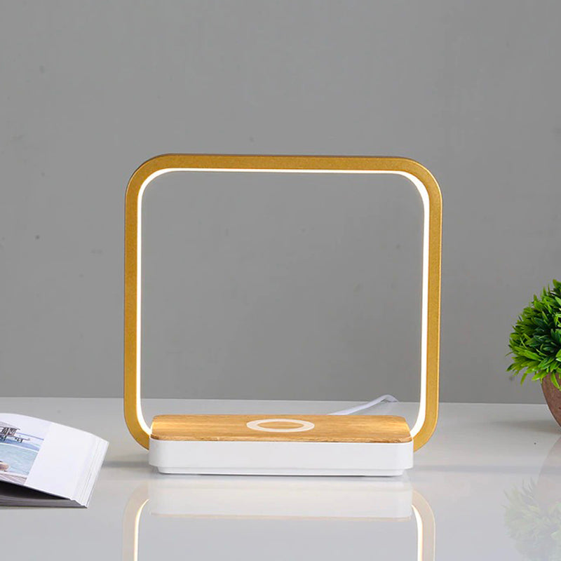 Tactile Bedside Lamp with Wireless Charger
