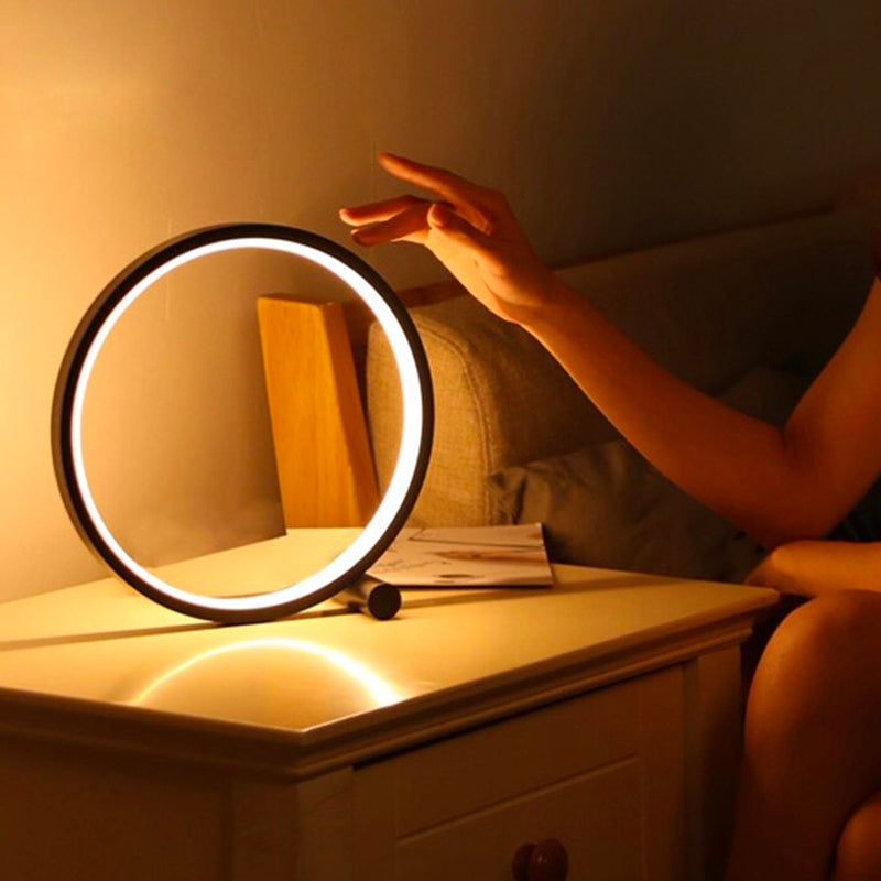 Circular Tactile Bedside Lamp