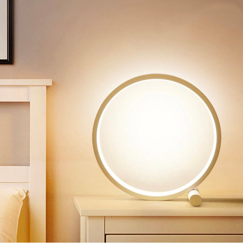 Circular Tactile Bedside Lamp