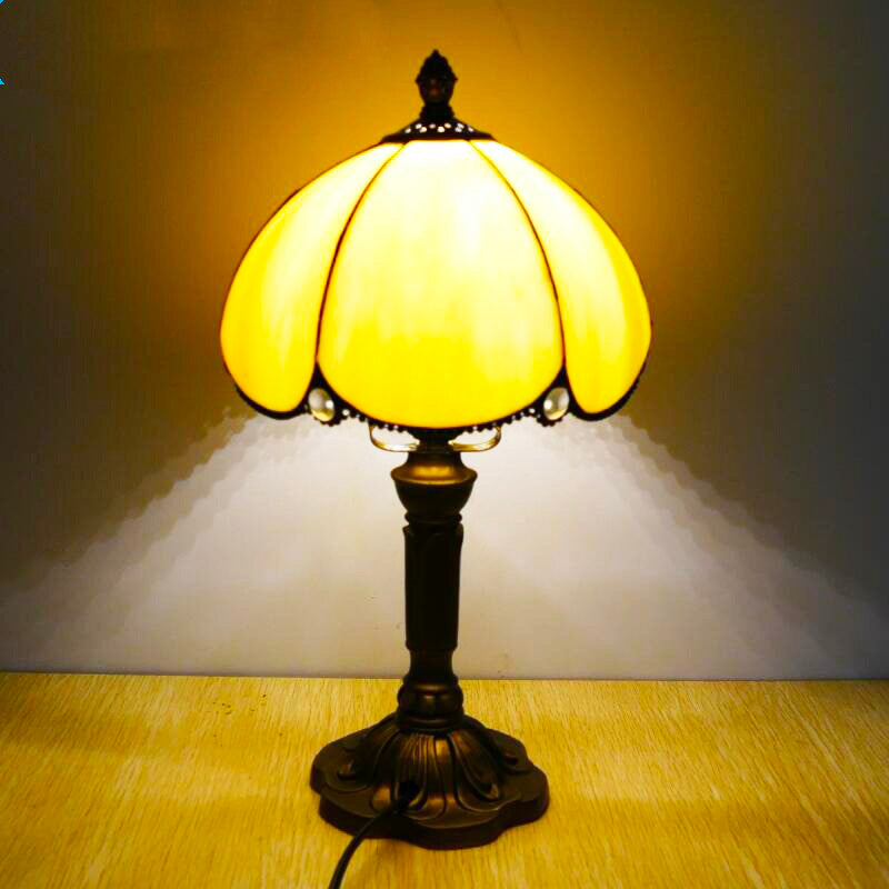 Yellow Tiffany Bedside Lamp