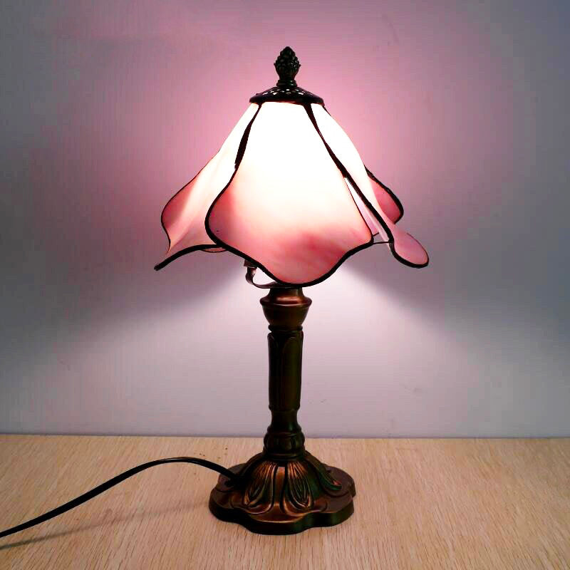 Pink Tiffany Bedside Lamp