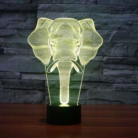 Elephant 3D Lamp