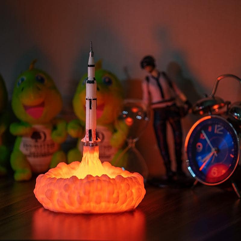 Flaming Rocket Night Light