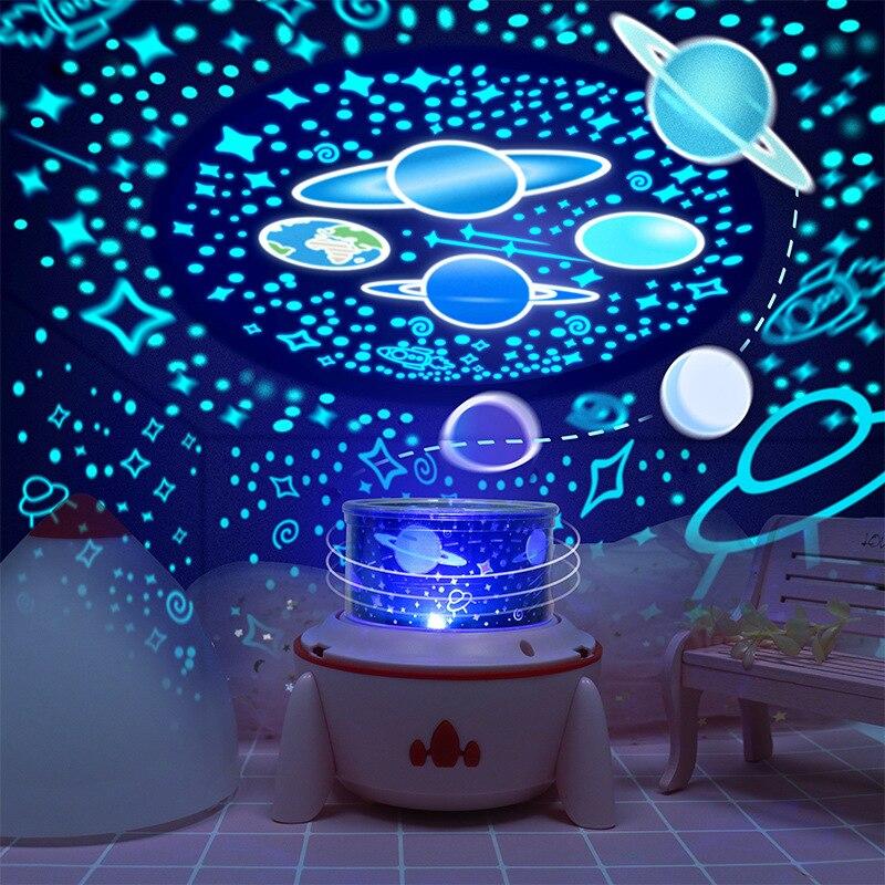 Space Rocket Projector Night Light